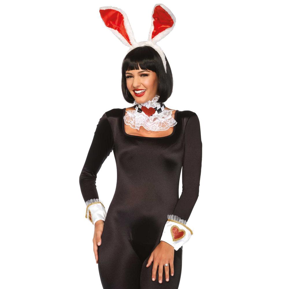 Leg Avenue - White Rabbit Costume Accessory Kit - White/Multicolours